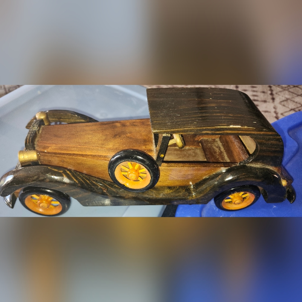 Vintage wood car